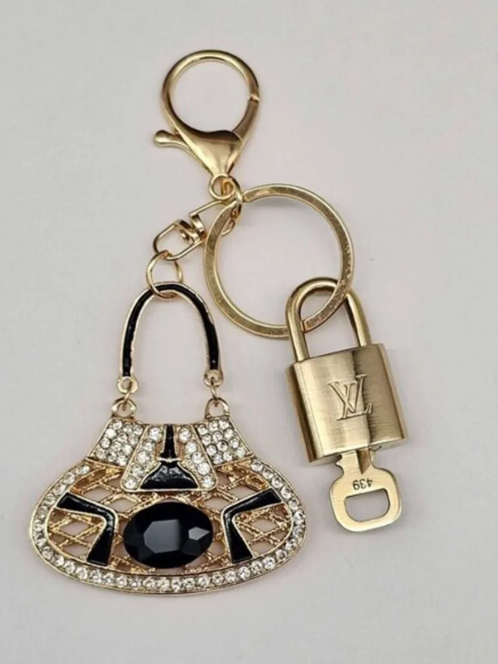 Louis Vuitton Gold Lock & Key 🔑 Authentic LV Unbranded Bag Keychain Charm